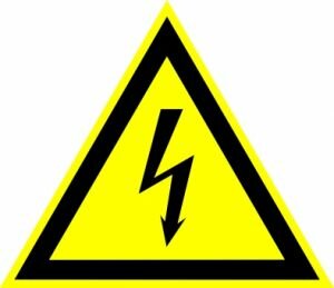 W08 Опасность поражения электрическим током (200х200 пленка) ― ЗНАК 01